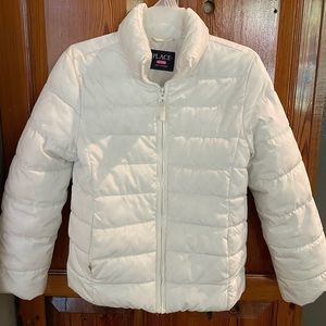 Girls white puffer jacket